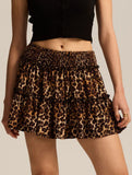 Fashionable high-waisted elastic midi skirt