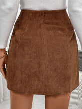 Retro irregular A-line mini skirt