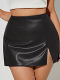 Sexy front-slit bodycon skirt pants for women