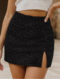 Sexy front-slit bodycon skirt pants for women