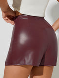 Sexy front-slit bodycon skirt pants for women