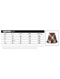 High-waisted plaid A-line skirt with elastic zipper
