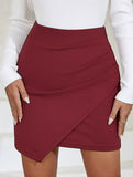 Ruched High Waist Bodycon Mini Skirt