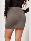 WOMEN HIGH WAIST WRAP MINI SKIRT - Doublju