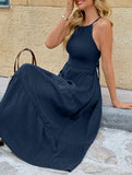 Halter Backless Waist Maxi Dress