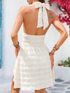 Halter Ruffle Waist Mini Dress