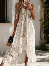 Resort-style Lace Strappy long dress