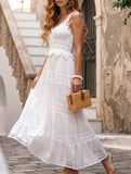 Elegant Lace High-Waist Cami Dress ??Sophisticated Work & Commuting Dress