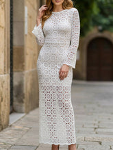 Elegant lace slim-fit mermaid dress