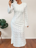 Elegant lace slim-fit mermaid dress
