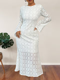 Elegant lace slim-fit mermaid dress