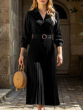 High-end plain color dress