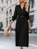 High-end plain color dress