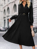 High-end plain color dress