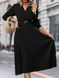 High-end plain color dress