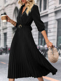 High-end plain color dress