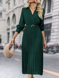 High-end plain color dress
