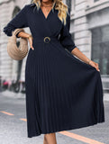 High-end plain color dress
