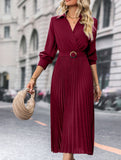 High-end plain color dress
