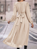 Solid color dress midi length