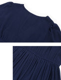 Solid color dress midi length