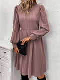 jacquard long-sleeved dress