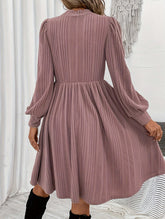 jacquard long-sleeved dress