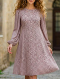 Loose casual long-sleeved dress