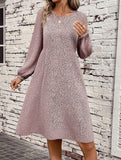 Loose casual long-sleeved dress