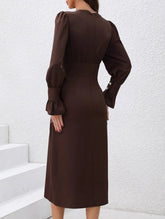 Casual V-neck shirt dress