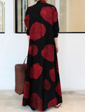 Simple loose casual long shirt dress