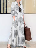 Simple loose casual long shirt dress
