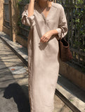 Casual long-sleeved robes and dresses