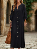 Casual long-sleeved cardigan dress