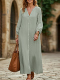 Casual long-sleeved cardigan dress
