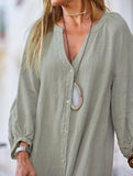 Casual long-sleeved cardigan dress