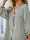 Casual long-sleeved cardigan dress