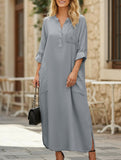 Simple solid color irregular dress