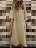 Simple solid color irregular dress