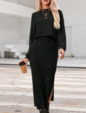 Fashion vest skirt + loose T-shirt set