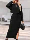 Fashion vest skirt + loose T-shirt set