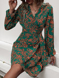 2025 new one-piece printed dress