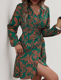 2025 new one-piece printed dress