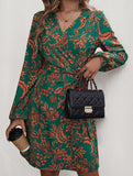 2025 new one-piece printed dress