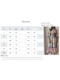 Printed painted long-sleeved swing dress