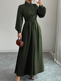 Simple long-sleeved dress