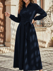 Simple long-sleeved dress