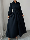Simple long-sleeved dress