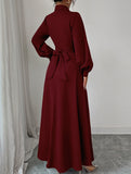 Simple long-sleeved dress