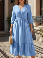 Versatile Casual Deep V-neck Dress